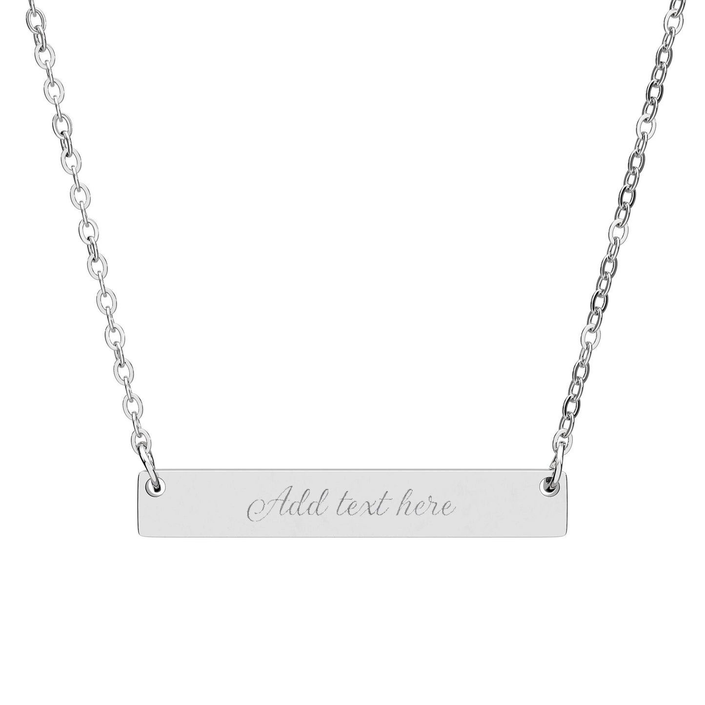 Horizontal Bar Necklace (Engraving)