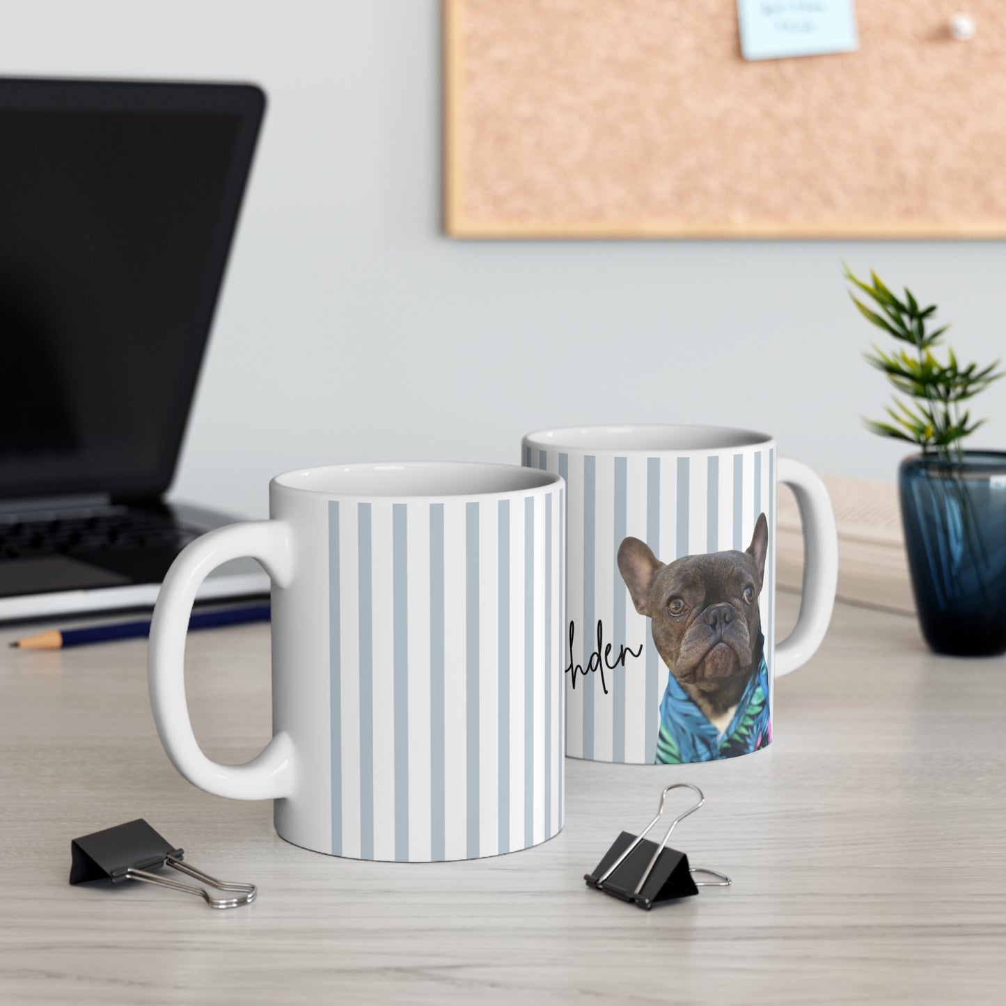 Custom Face Coffee Mug - Stripe