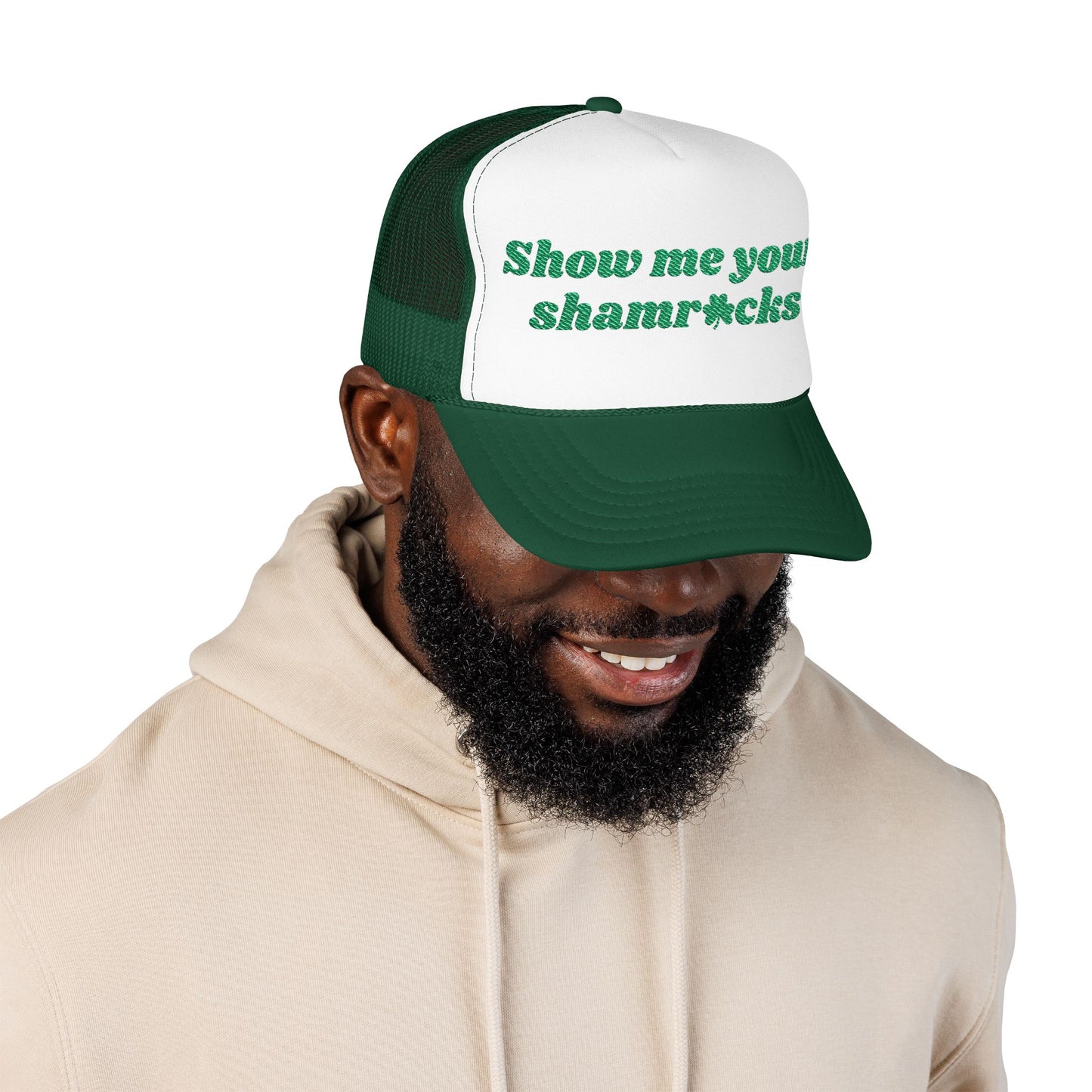 St. Patricks Day Trucker Hat - Show me your shamrocks