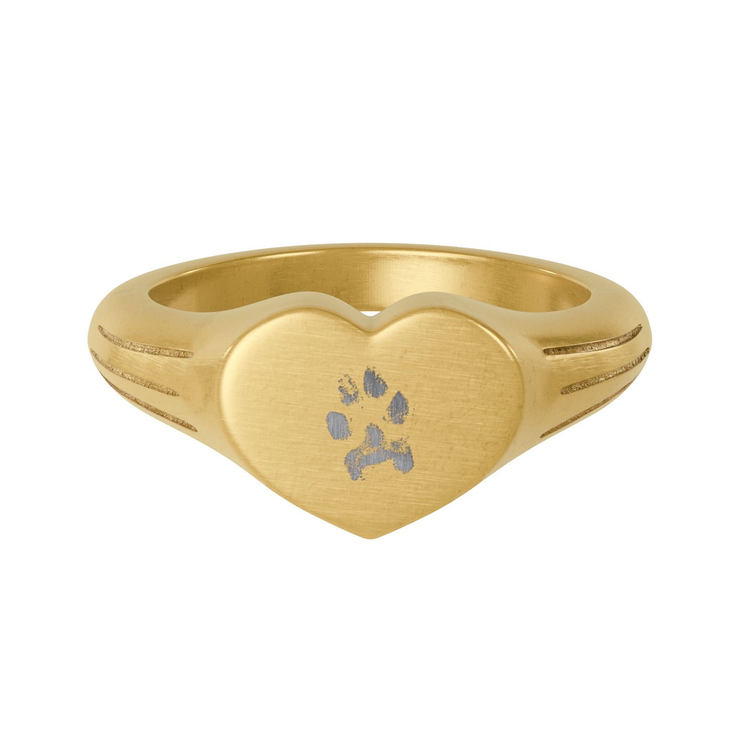 Engraved Heart Signet Ring - Customizable