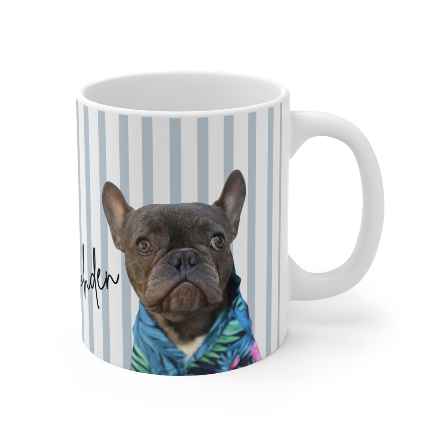 Custom Face Coffee Mug - Stripe