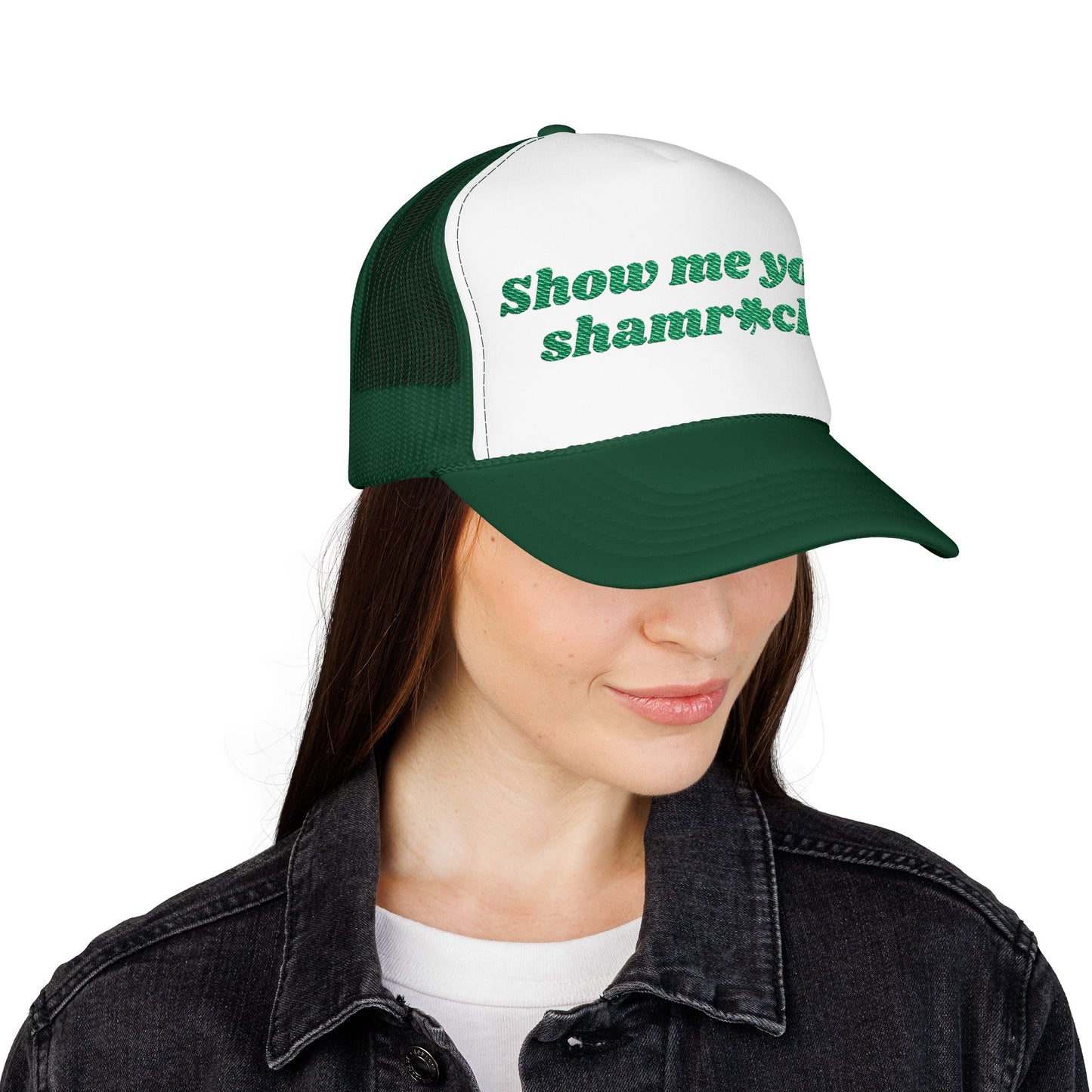 St. Patricks Day Trucker Hat - Show me your shamrocks