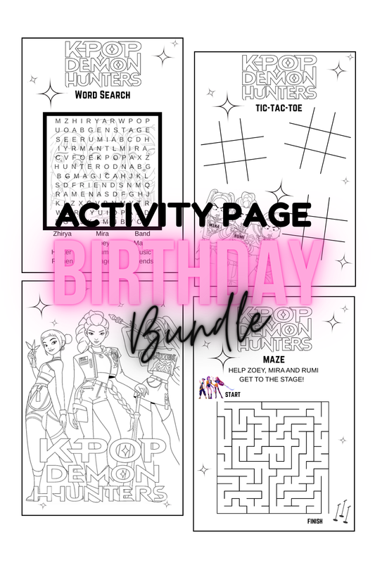 K Pop Demon Hunter Activity pages